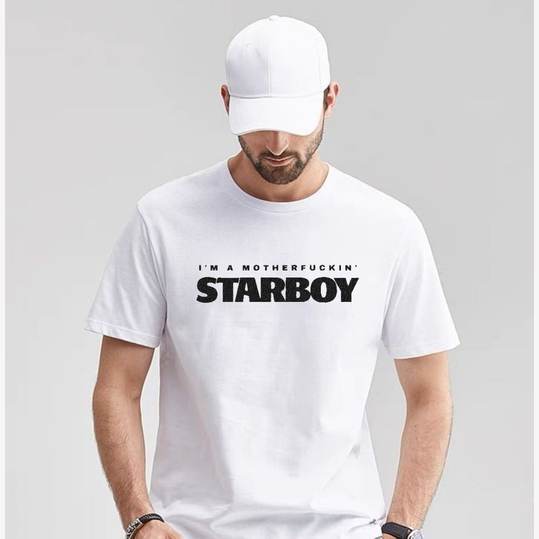 The Weeknd Starboy Merchandise T-Shirt White Regular Fit