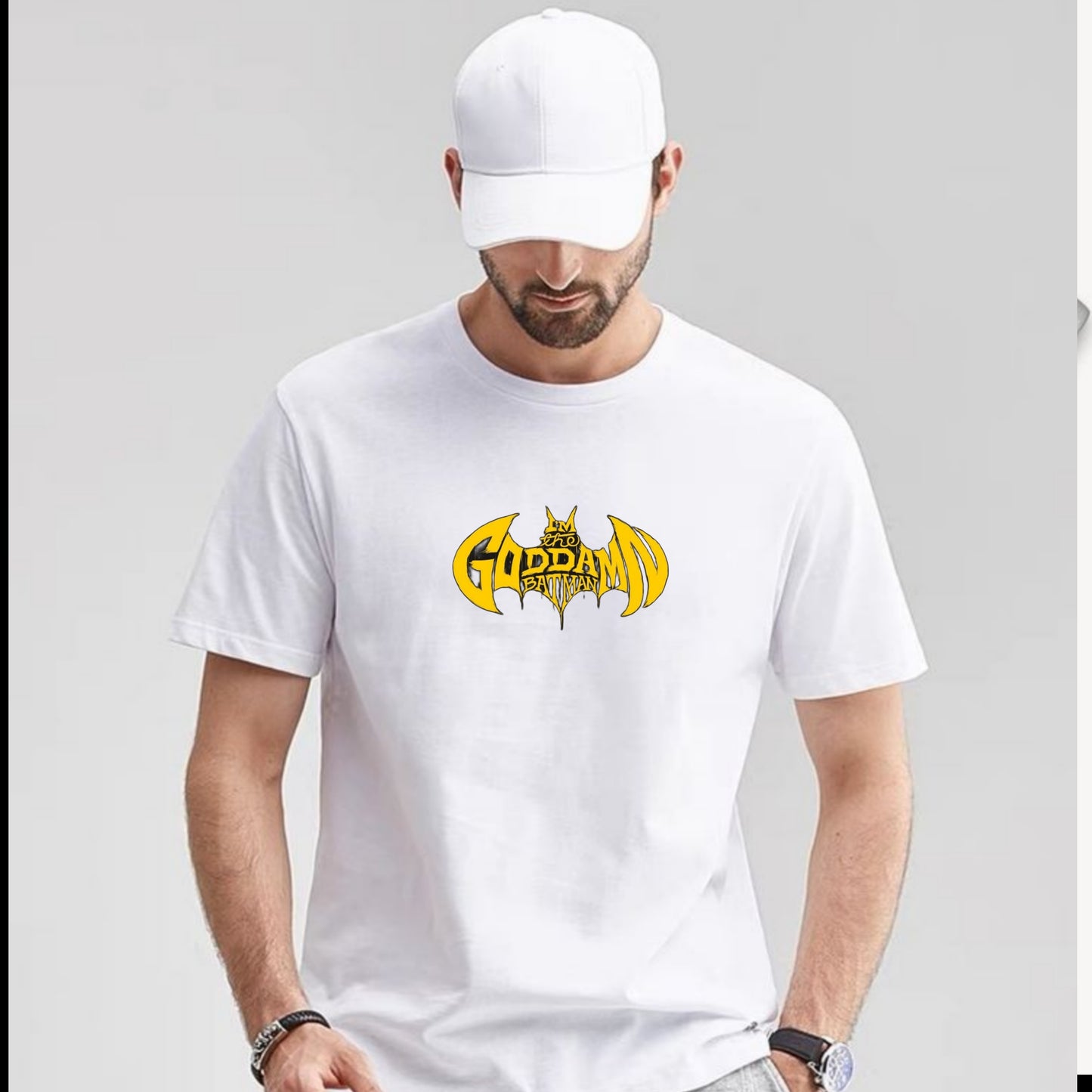 Batman T-shirt with Printed Short Sleeves