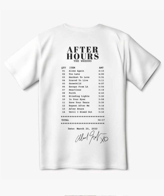 After Hours Playlist T-Shirt