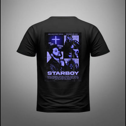 Weeknd Starboy T-Shirt Short Sleeve T-Shirt for Fans