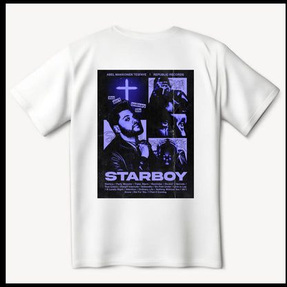 Weeknd Starboy T-Shirt Short Sleeve T-Shirt for Fans