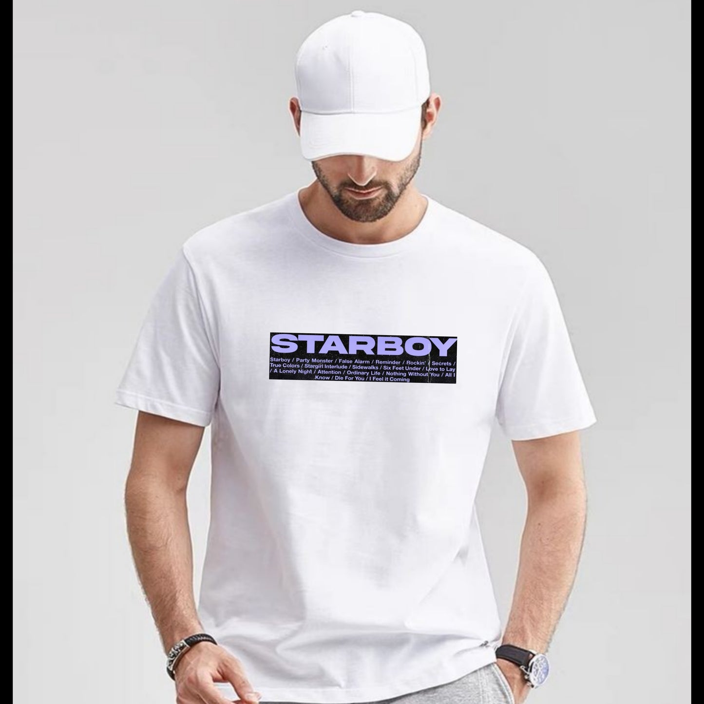 Weeknd Starboy T-Shirt Short Sleeve T-Shirt for Fans