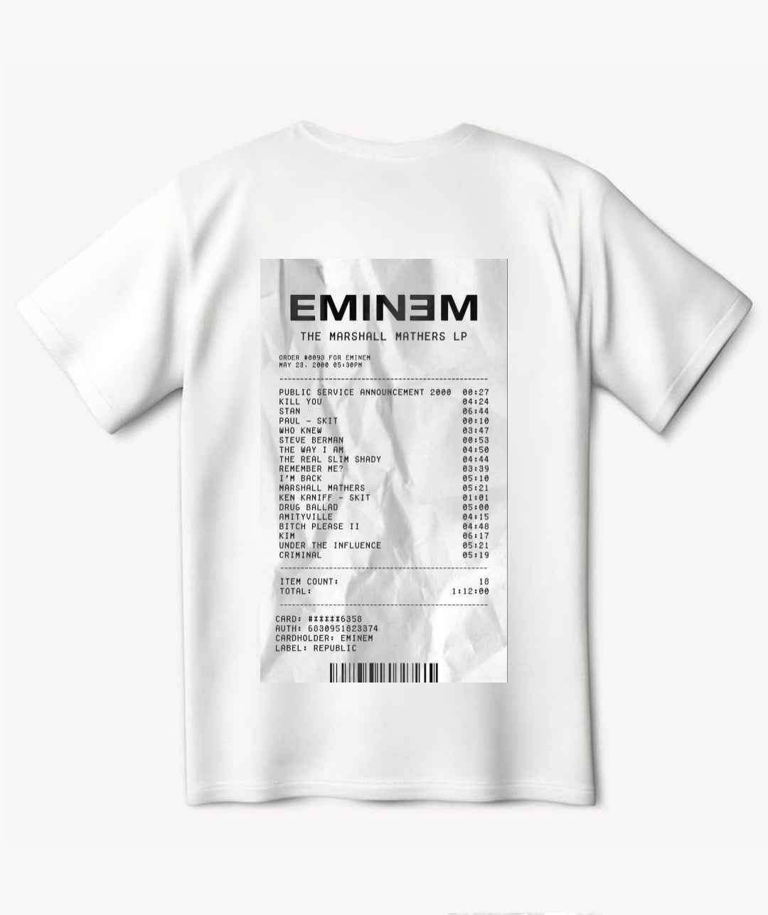 Eminem Songs T-Shirt Exclusive